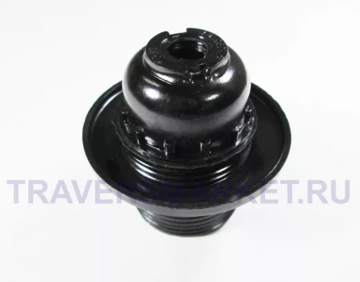 Патрон карболитовый с кольцом, Е27, черный, TDM SQ0335-0002