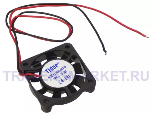 Вентилятор  +24В;   40х40х10мм;  0,09А 4010MS, (втулка скольжения, 6000об/мин) 56317