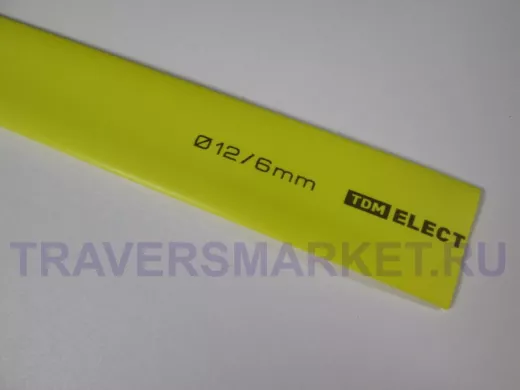 Термоусадка TDM ТУТнг 12/6 желтая 1м SQ0518-0223