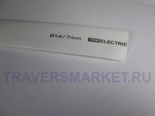 Термоусадка TDM ТУТнг 14/7 белая  1м SQ0518-0229
