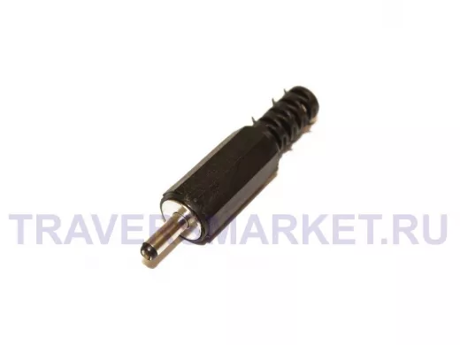 Штекер питания 1,0 х 3,0 х 9,5 мм пластик на кабель, 3-120