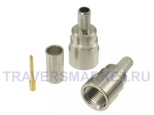 Разъём FME штекер на кабель типа RG-58 (под обжим)