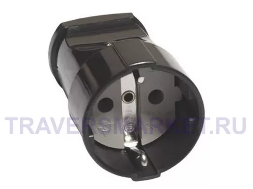 Кабельная розетка TDM 2П+3 16А 250В черная (1806-0032)