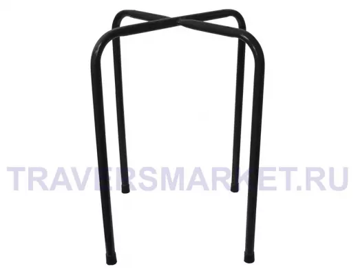 Каркас для табурета "TABURETTO-14907" ЧЁРНЫЙ с колпачками и отверстиями для крепления сиденья, 16мм