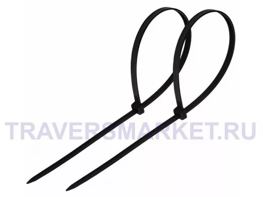 300х5мм кабельный хомут (стяжка нейлонoвая) черная (100 шт) nylon REXANT