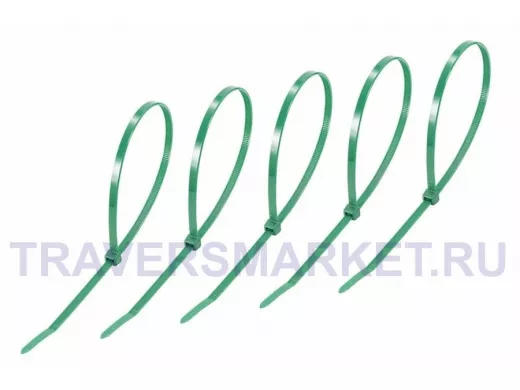 400х5мм кабельный хомут (стяжка нейлонoвая) nylon зеленая (25 шт) REXANT