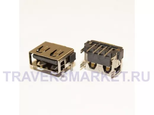 Разъём компьют: гнездо USB-A 4pin укороченное для ноутбуков