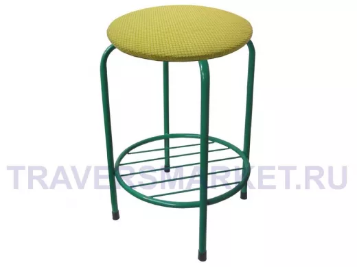 Табурет с подставкой для ног и полкой 