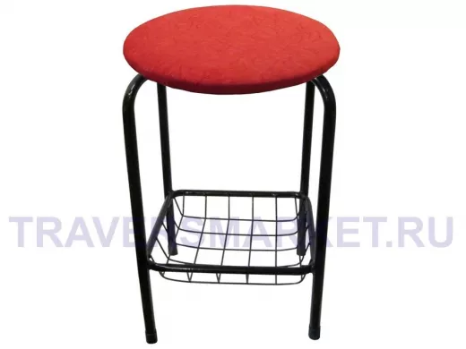 Табурет с подставкой для ног и корзинкой для вещей 