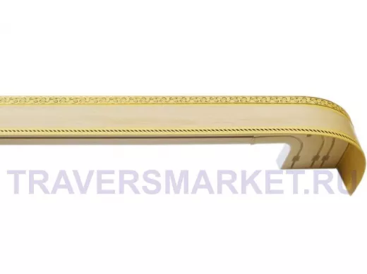 300см карниз ЕСЕНИН СЕРЕБРО 3х рядный с декор. планкой 70мм КОТО гл. в инд. уп. ультракомпакт