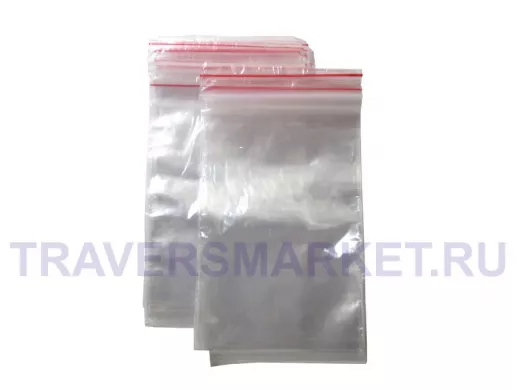 Пакет с защёлкой (замком)   80х120мм 