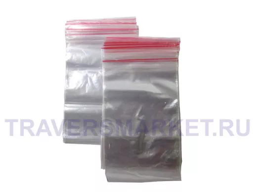 Пакет с защёлкой (замком)  100х150мм 