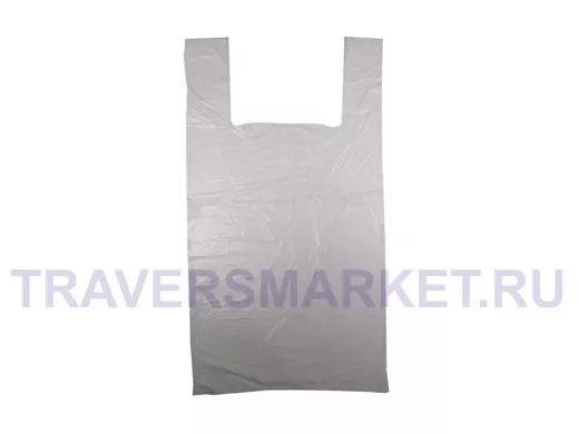 Пакет майка ПНД 30х16х60 16мкм белая  (100шт./уп) (цена за 1шт)