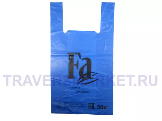 Пакет майка ПНД 30х16х57 30мкм FA синяя (200шт./уп) (цена за 1шт)