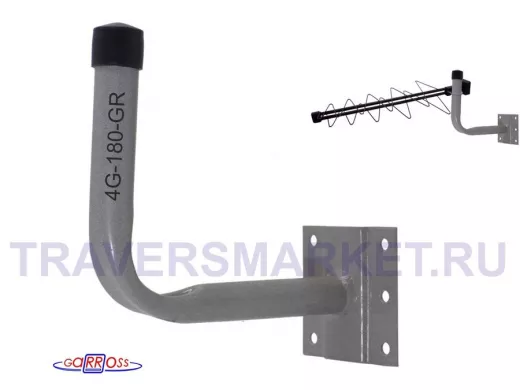 Кронштейн для крепления антенны на стене с вылетом  18см 