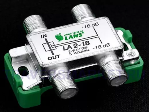 Ответвитель на 2 вых. 18db LA2-18  5-1000мГц