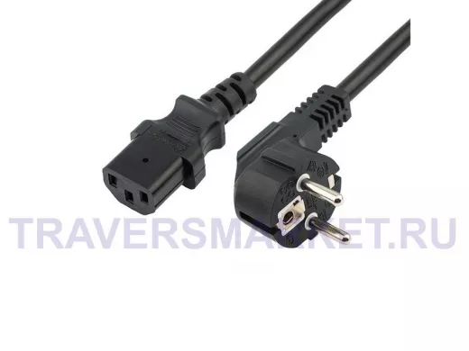 Кабель питания 3м с заземлением для компьютера Евро  0.75мм  (PVC) R11-1132