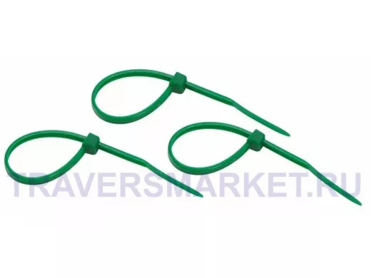 100х2,5мм кабельный хомут (стяжка нейлонoвая) зелёная (25 шт) nylon REXANT