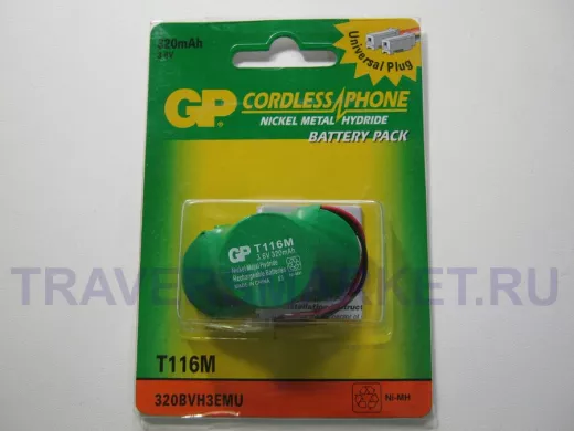 Аккумуляторы  GP T-116 (280mA 3.6V)