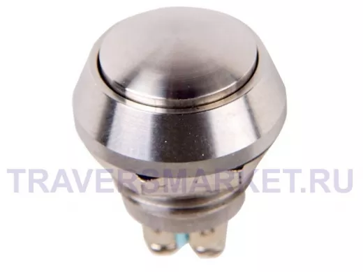 Кнопка  антивандальная диаметр 12мм  Б/Фикс (2с винт) (ON)-OFF сфера  REXANT