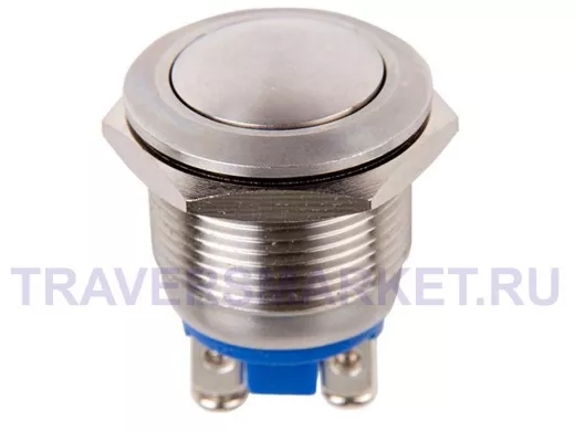 Кнопка  антивандальная диаметр 19мм  Б/Фикс (2с винт) (ON)-OFF сфера  REXANT