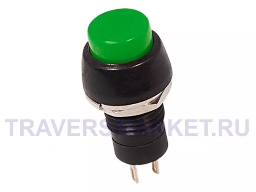 Выключатель-кнопка  250V 1А (2с) (ON)-OFF  Б/Фикс  зеленая  Micro  REXANT