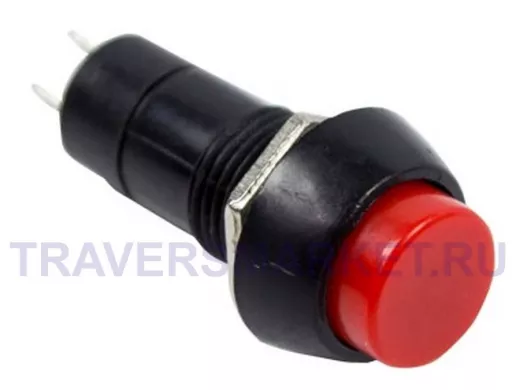 Выключатель-кнопка  250V 1А (2с) (ON)-OFF  Б/Фикс  красная  REXANT