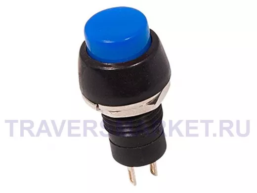 Выключатель-кнопка  250V 1А (2с) ON-OFF  синяя  Micro  REXANT