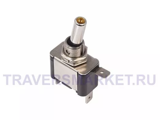 Тумблер 12V 20А (3c) ON-OFF однополюсный  с желтой LED подсветкой  REXANT
