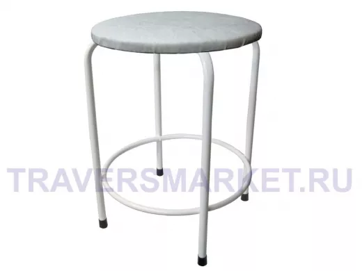 Табурет с подставкой для ног и полкой 