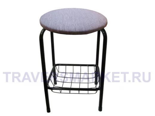 Табурет с подставкой для ног и корзинкой для вещей 