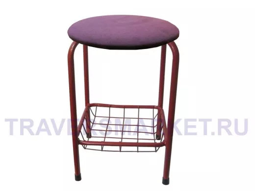 Табурет с подставкой для ног и корзинкой для вещей 