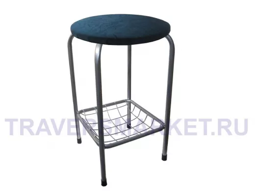 Табурет с подставкой для ног и корзинкой для вещей 