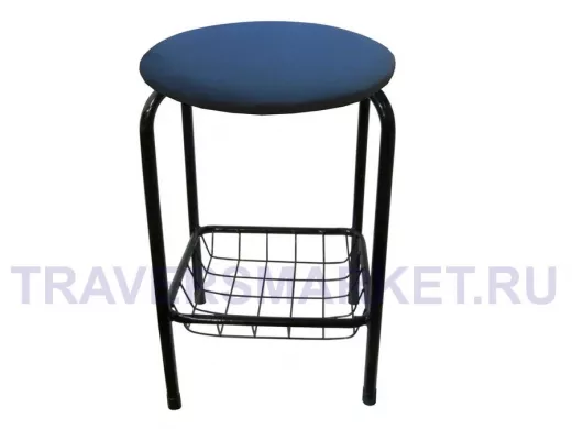 Табурет с подставкой для ног и корзинкой для вещей 