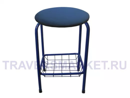 Табурет с подставкой для ног и корзинкой для вещей 