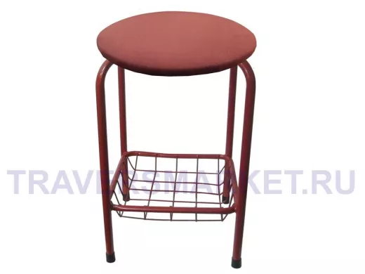 Табурет с подставкой для ног и корзинкой для вещей 