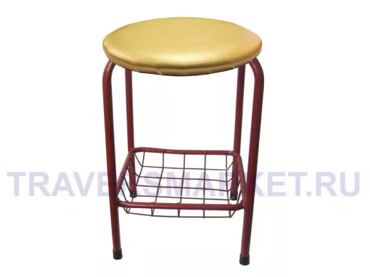 Табурет с подставкой для ног и корзинкой для вещей 