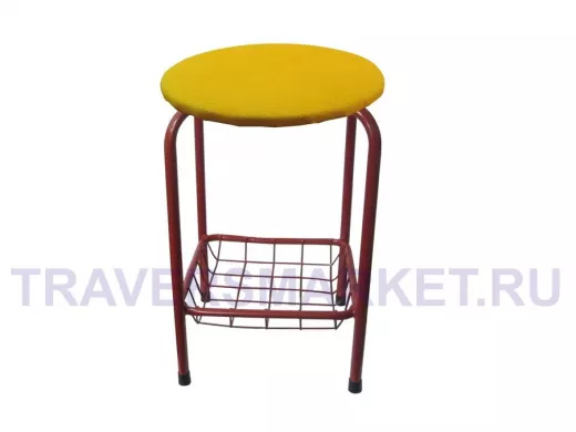 Табурет с подставкой для ног и корзинкой для вещей 