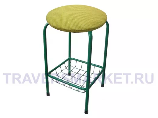 Табурет с подставкой для ног и корзинкой для вещей 