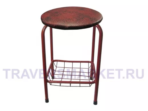 Табурет с подставкой для ног и корзинкой для вещей 