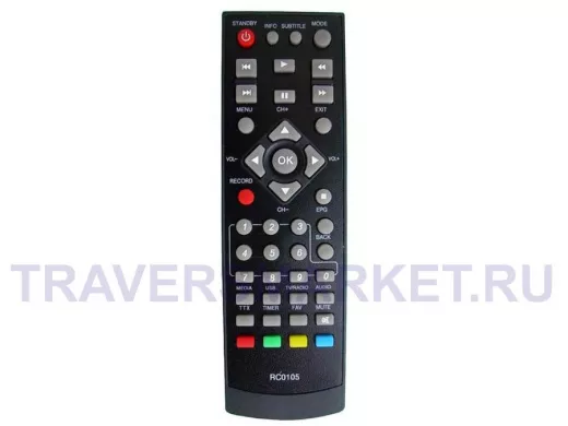 Пульт BBK RC0105 "PLT-20446" DVB-T2 (STB-105) ic HD (HRM1303 код 059)