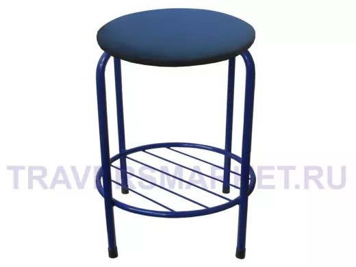 Табурет с подставкой для ног и полкой 