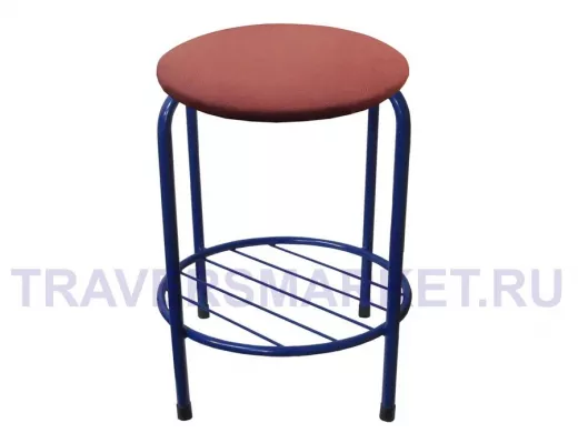 Табурет с подставкой для ног и полкой 