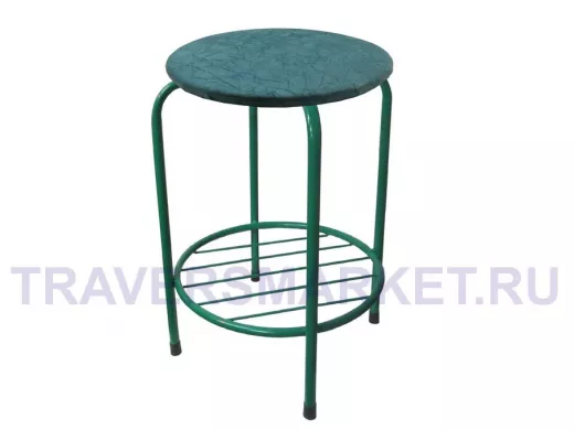 Табурет с подставкой для ног и полкой 