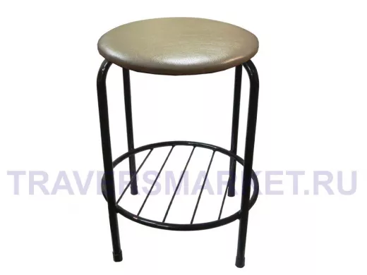 Табурет с подставкой для ног и полкой 