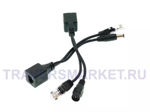 Пассивный POE адаптер "ABI-20731" (до 30м) (два разных переход. штекер/гнездо в наборе)