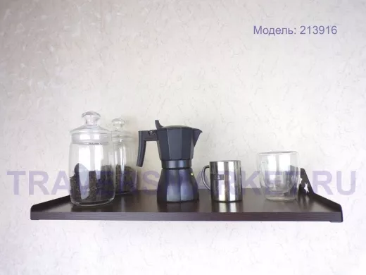 Полка для микроволновки со звездами "КЕДРОПА-213916" размер 60х30х8 см, венге