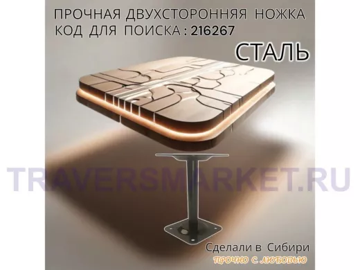 Прочная двусторонняя стальная ножка для стола, высота 15 см, черная, 1шт, диаметр 22мм LOFTOM 216267