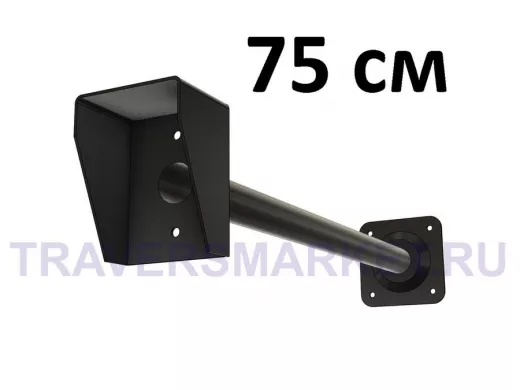 Стальной защитный козырек для кнопок выхода с вылетом от стены 75см 