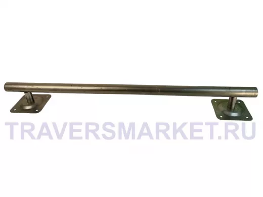 Поручень пристенный для зданий, длина  80см вылет 8см "ABIKREP-217048" серый, 2 опоры, диаметр 32мм